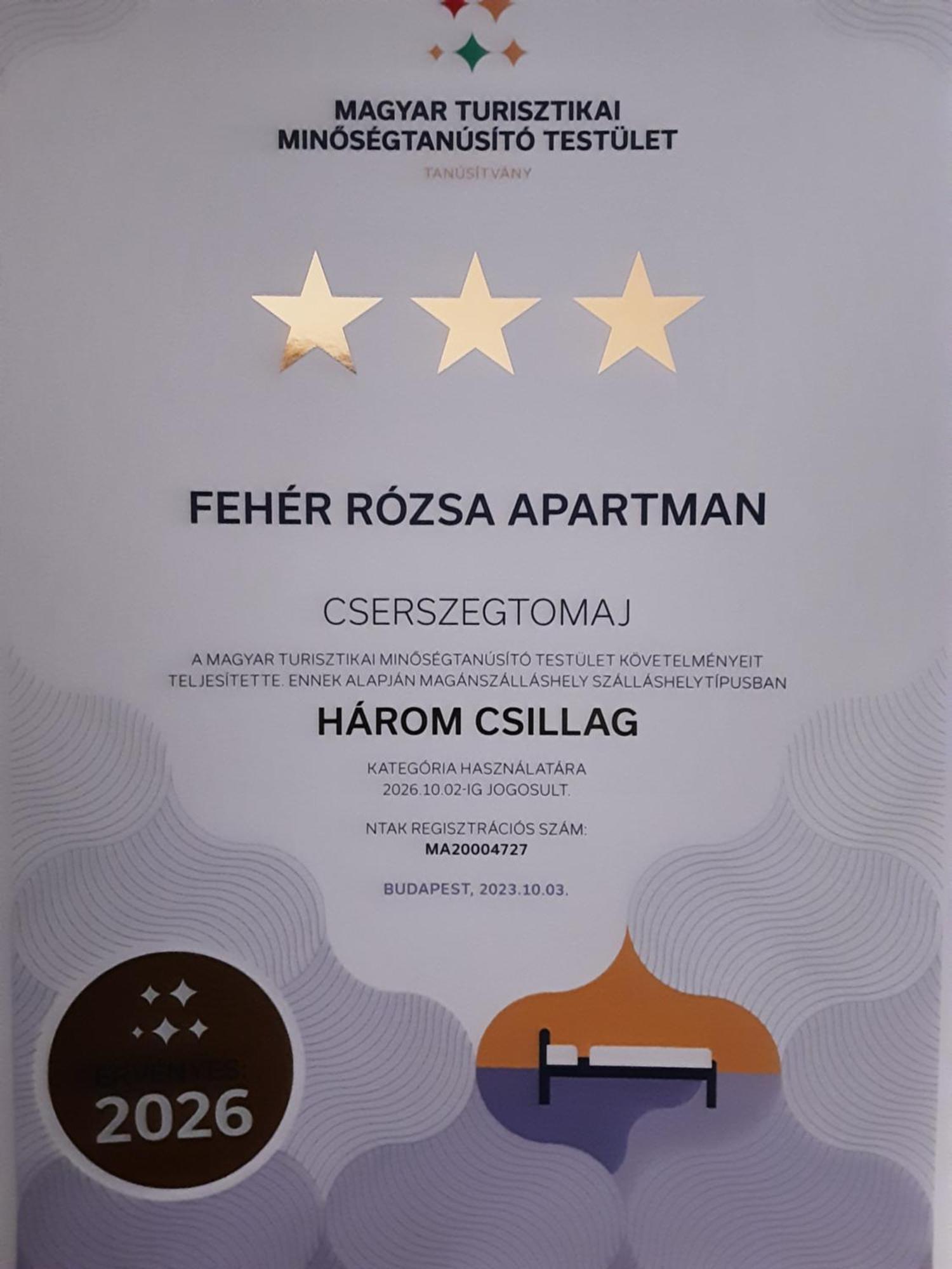 Feher Rozsa Apartman Cserszegtomaj Exteriér fotografie